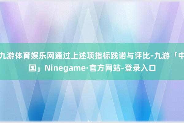 九游体育娱乐网通过上述项指标践诺与评比-九游「中国」Ninegame·官方网站-登录入口