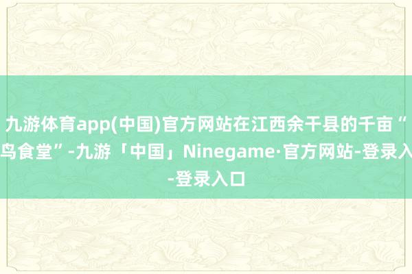 九游体育app(中国)官方网站在江西余干县的千亩“候鸟食堂”-九游「中国」Ninegame·官方网站-登录入口